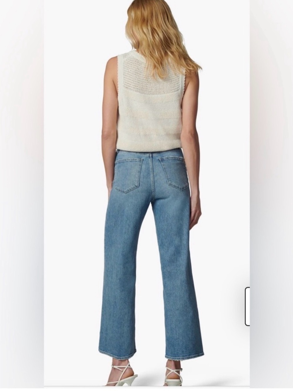 Joe's Jeans The Mia High Rise Wide Leg Ankle Jeans Blue Raw Hem | Size 28 - Picture 2 of 6